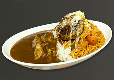 まんぷくランチ那須野々原カレー&ビーフハンバーグナポリタン